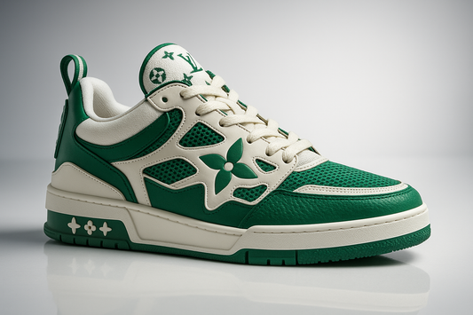 Step into Style and Comfort with the Louis Vuitton LV Skate Sneaker Green White
