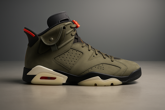 Step into Style with the JORDAN 6 RETRO "TRAVIS SCOTT" - Medium Olive